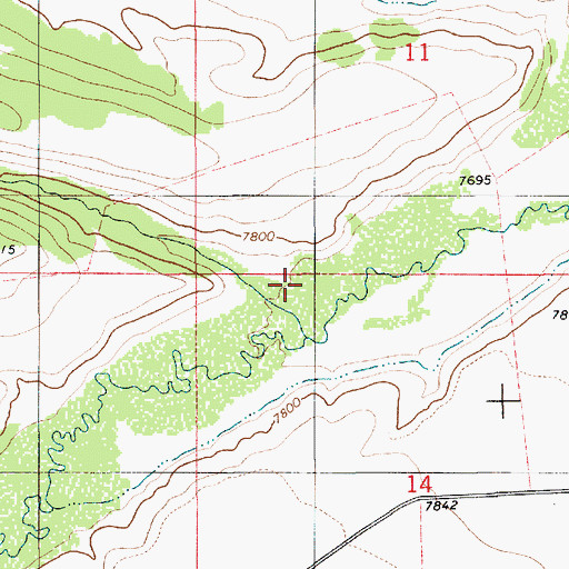 Topographic Map of Maki Creek, WY