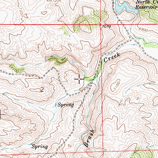 Topographic Map of McIntyre Draw, WY
