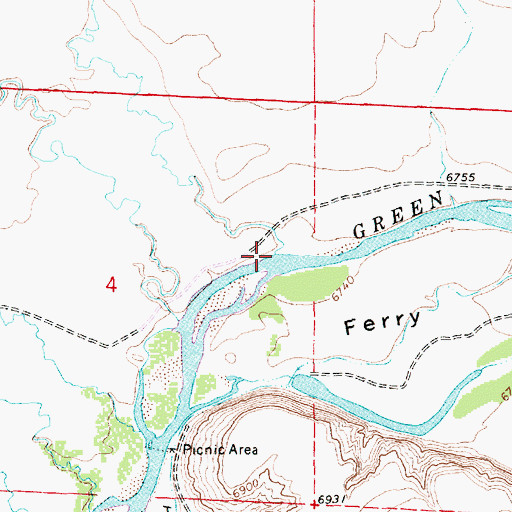 Topographic Map of Muddy Creek, WY