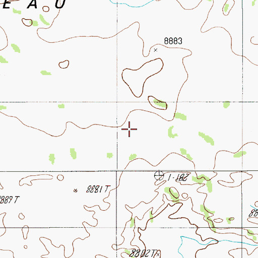 Topographic Map of Pitchstone Plateau, WY