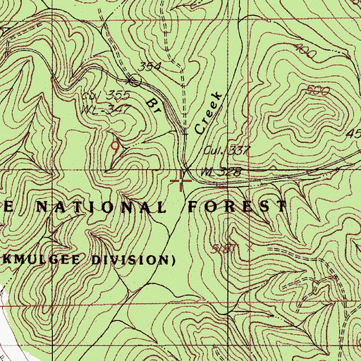 Topographic Map of Price Branch, AL