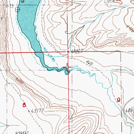 Topographic Map of Sage Creek, WY
