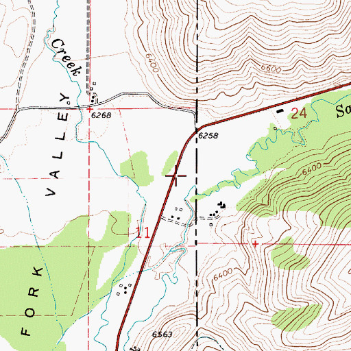 Topographic Map of Salt Creek, WY