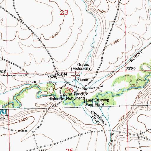 Topographic Map of Slaughterhouse Gulch, WY