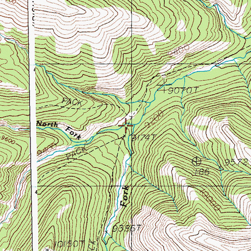 Topographic Map of South Fork Anderson Creek, WY
