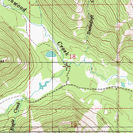 Topographic Map of South Fork South Cottonwood Creek, WY