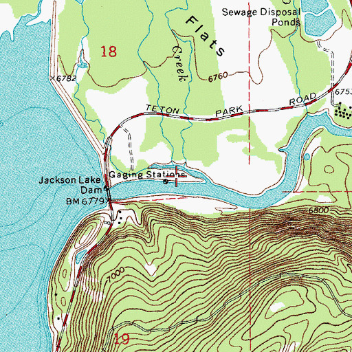 Topographic Map of Spring Creek, WY