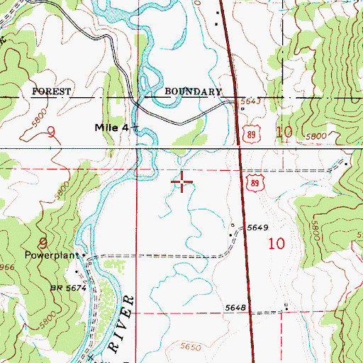 Topographic Map of Star Valley, WY