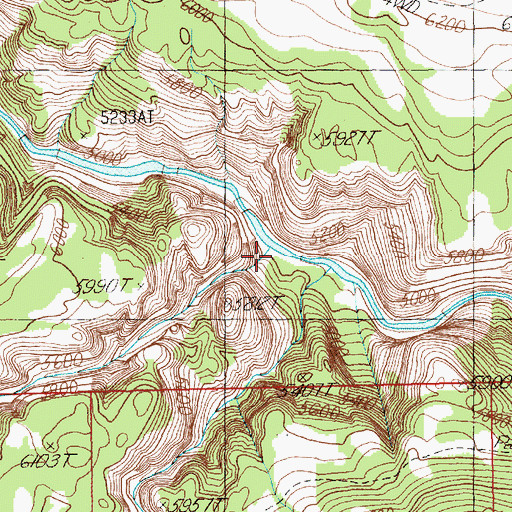 Topographic Map of Sunlight Creek, WY