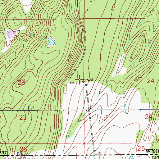 Topographic Map of Thunderbolt Mountain, WY