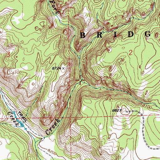 Topographic Map of West Fork Squaw Creek, WY
