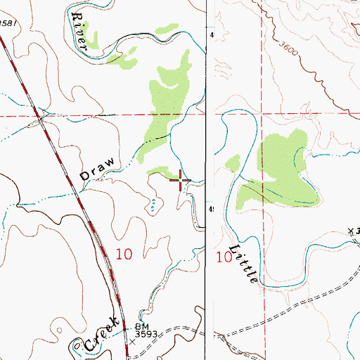 Topographic Map of White Tail Creek, WY