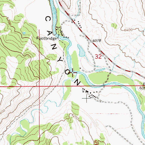 Topographic Map of Willow Creek, WY