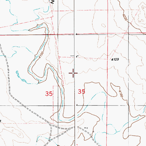 Topographic Map of Whitetail Creek, WY