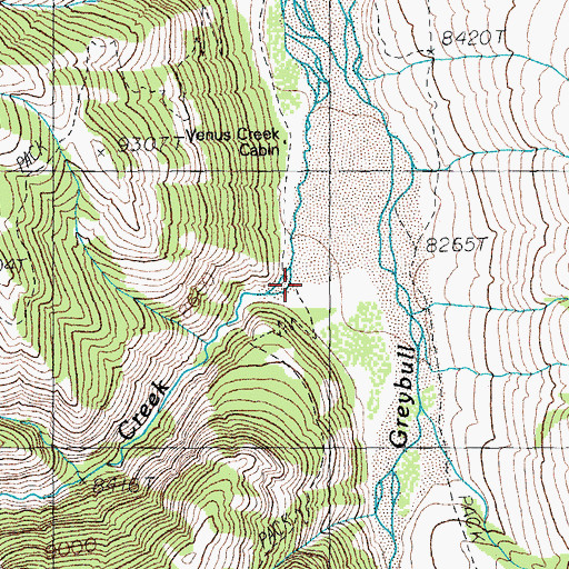 Topographic Map of Marbel Mountain Trail, WY