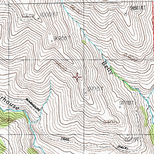 Topographic Map of South Piney Trail, WY