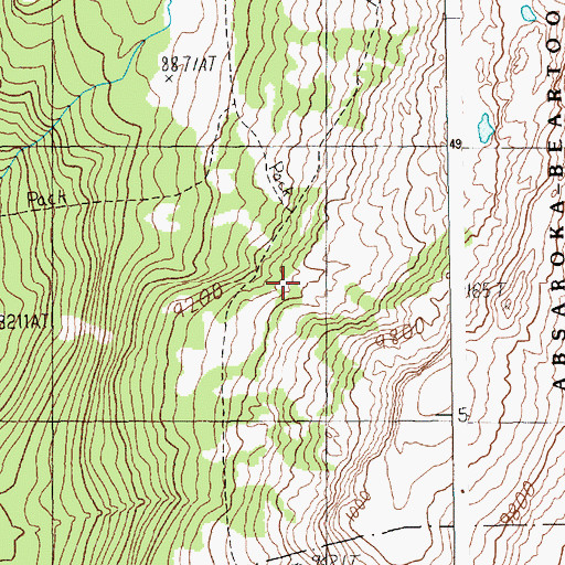 Topographic Map of Clay Butte Trail, WY