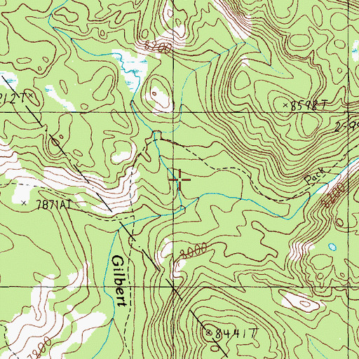 Topographic Map of Lost Lake Trail, WY