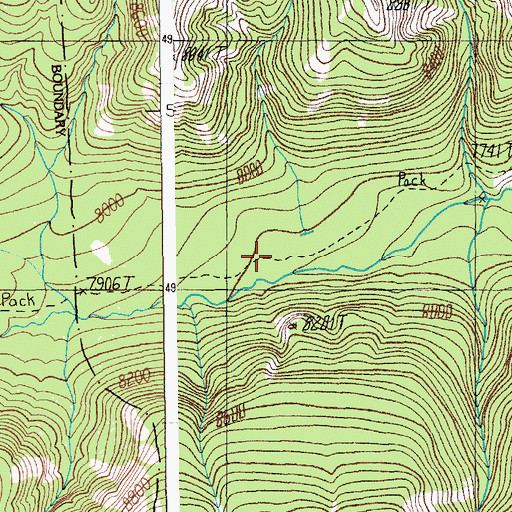 Topographic Map of Pilot Creek Trail, WY