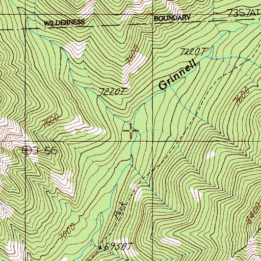 Topographic Map of West Grinnell Creek, WY