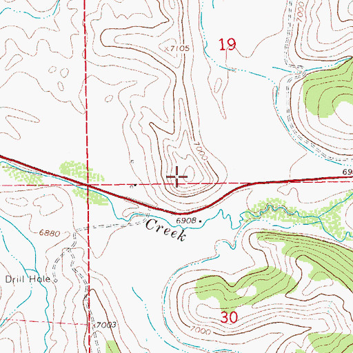 Topographic Map of Robinson Butte, WY