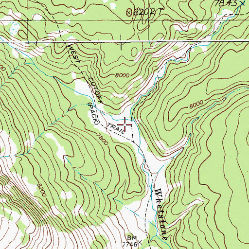 Topographic Map of East Whetstone Creek, WY