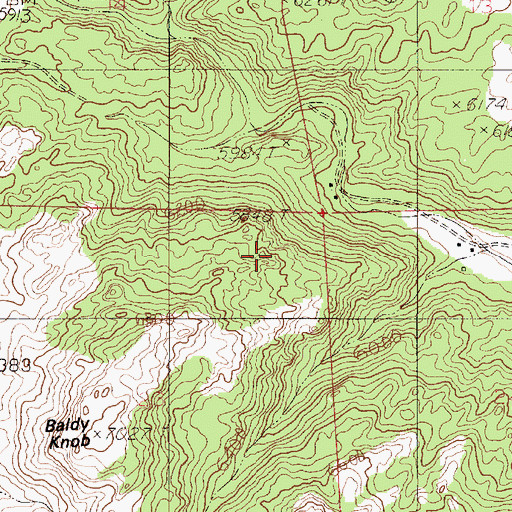 Topographic Map of Elliott Point, WY