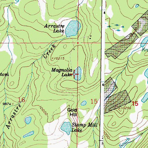 Topographic Map of Magnolia Lake, WY
