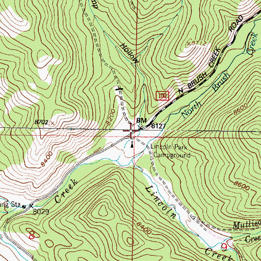 Topographic Map of Stump Hollow, WY