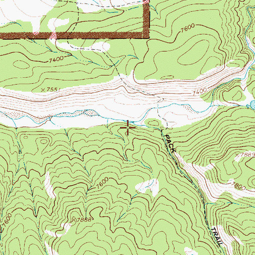 Topographic Map of Rock Creek, WY