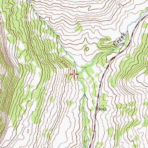 Topographic Map of Dry Fork Granite Creek, WY