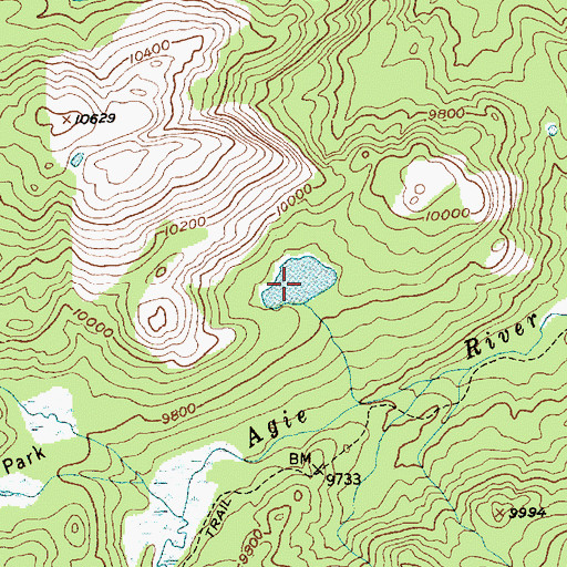 Topographic Map of Squirrel Lake, WY
