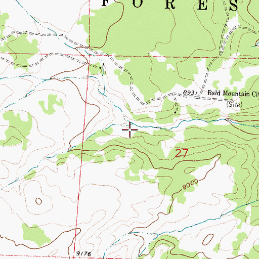 Topographic Map of Gold Creek, WY