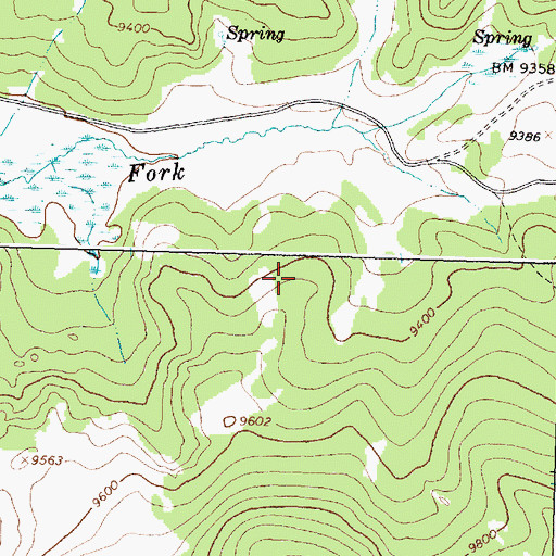 Topographic Map of Bruce Mountain Lake, WY