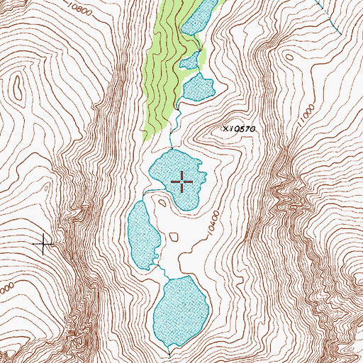 Topographic Map of Sawtooth Lakes, WY
