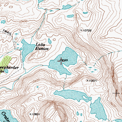 Topographic Map of Lake Elsa, WY