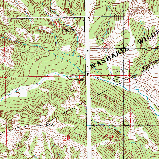 Topographic Map of Hard Pan Creek, WY