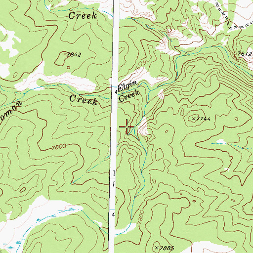 Topographic Map of Webber Creek, WY