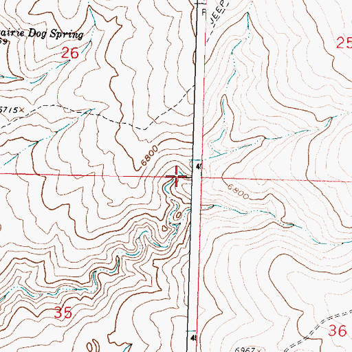 Topographic Map of Medicine Lodge Big Game Winter Range, WY