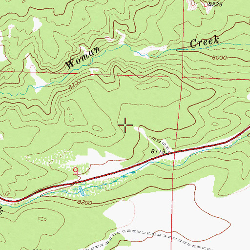Topographic Map of Lost Cabin Campground, WY