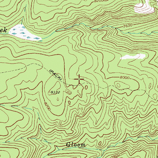 Topographic Map of Wolf Creek Trail, WY