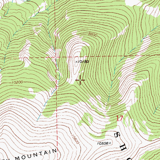 Topographic Map of Glacier Primitive Area, WY