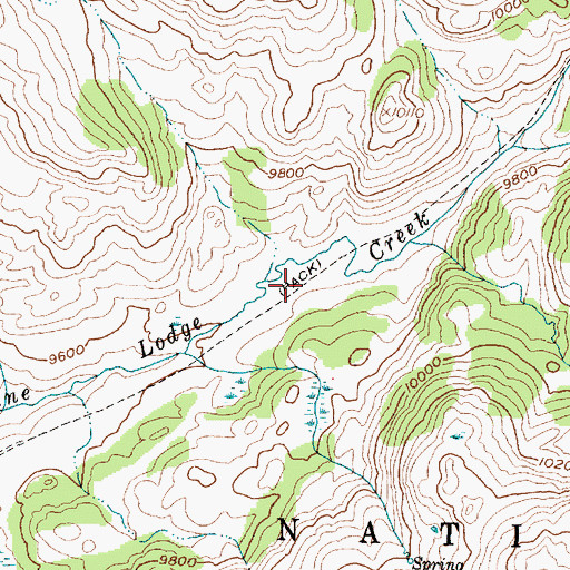 Topographic Map of Edelman Trail, WY