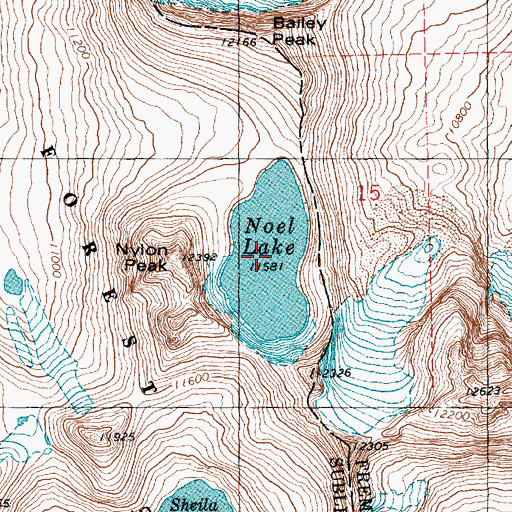 Topographic Map of Noel Lake, WY