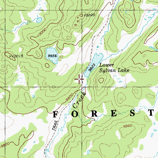 Topographic Map of Sylvan Lake Trail, WY