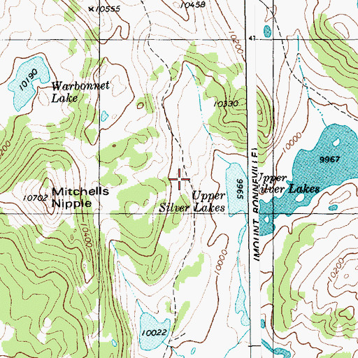 Topographic Map of Silver Lake Trail, WY