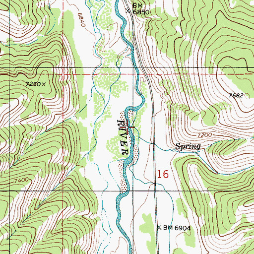 Topographic Map of Park Creek, WY