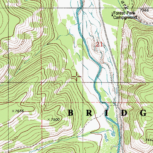 Topographic Map of Forest Park Elk Wintering Area, WY