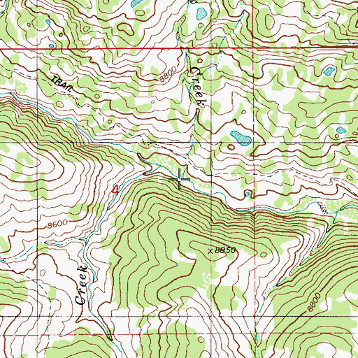 Topographic Map of Park Creek, WY