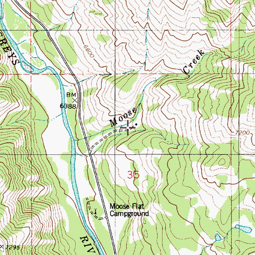 Topographic Map of Wyoming Game and Fish Administrative Site, WY